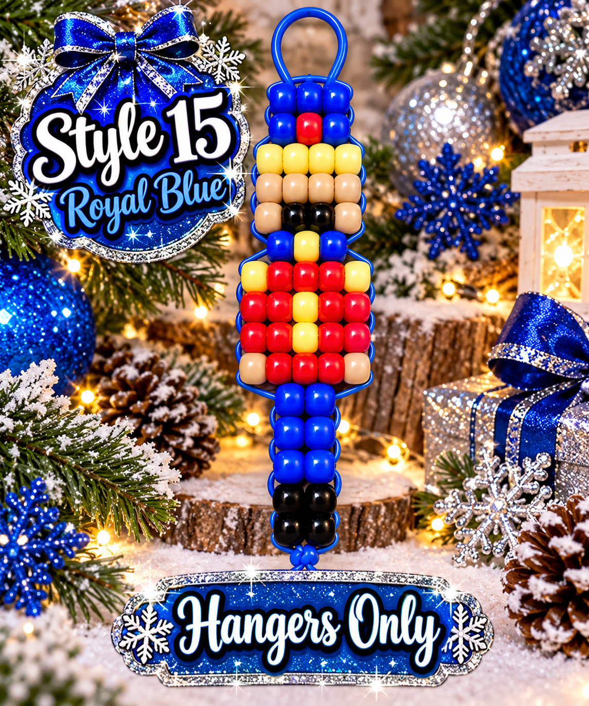 Handmade Christmas Pony Bead Keychains/ Hangers  – Pick Your Style