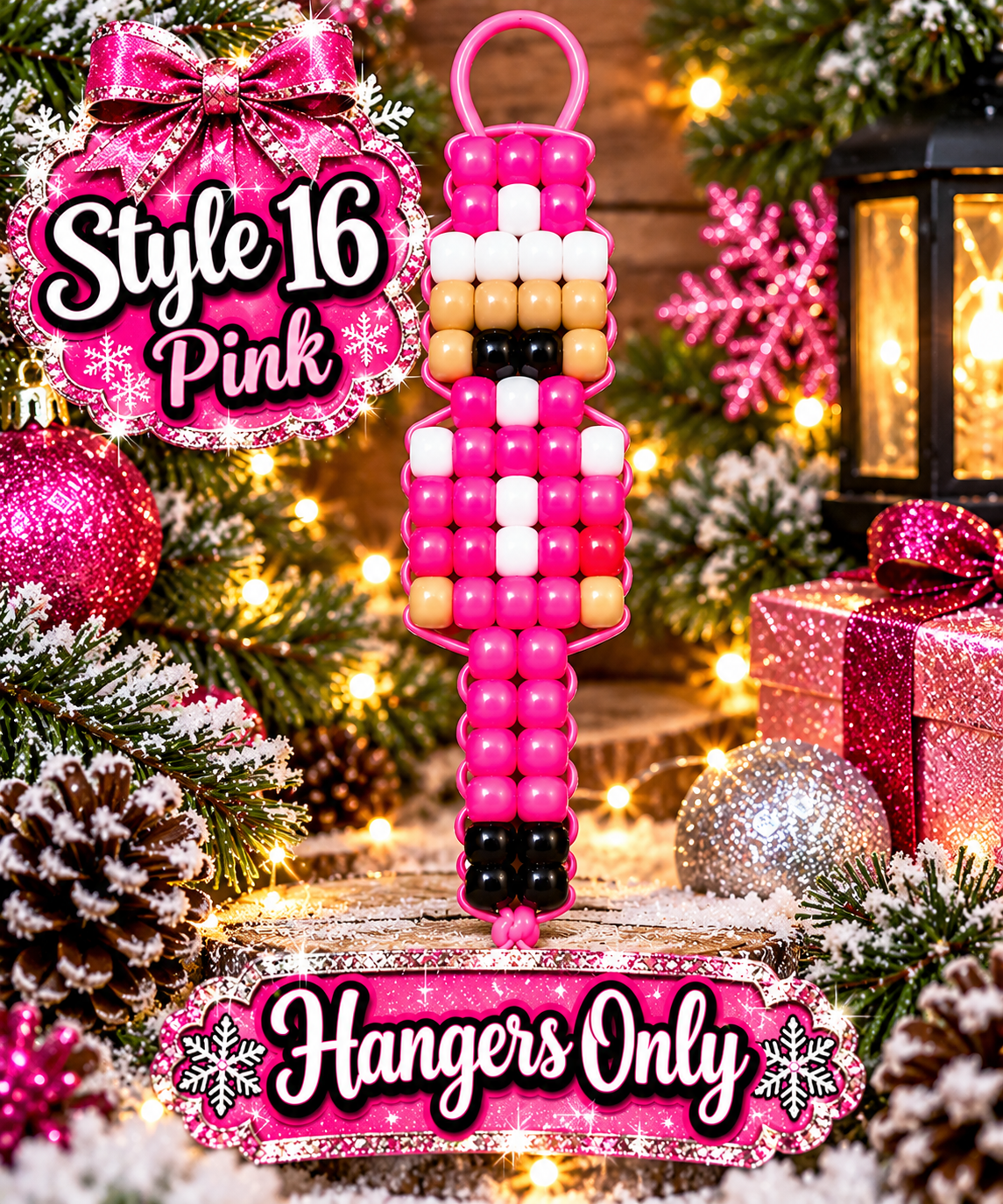 Handmade Christmas Pony Bead Keychains/ Hangers  – Pick Your Style