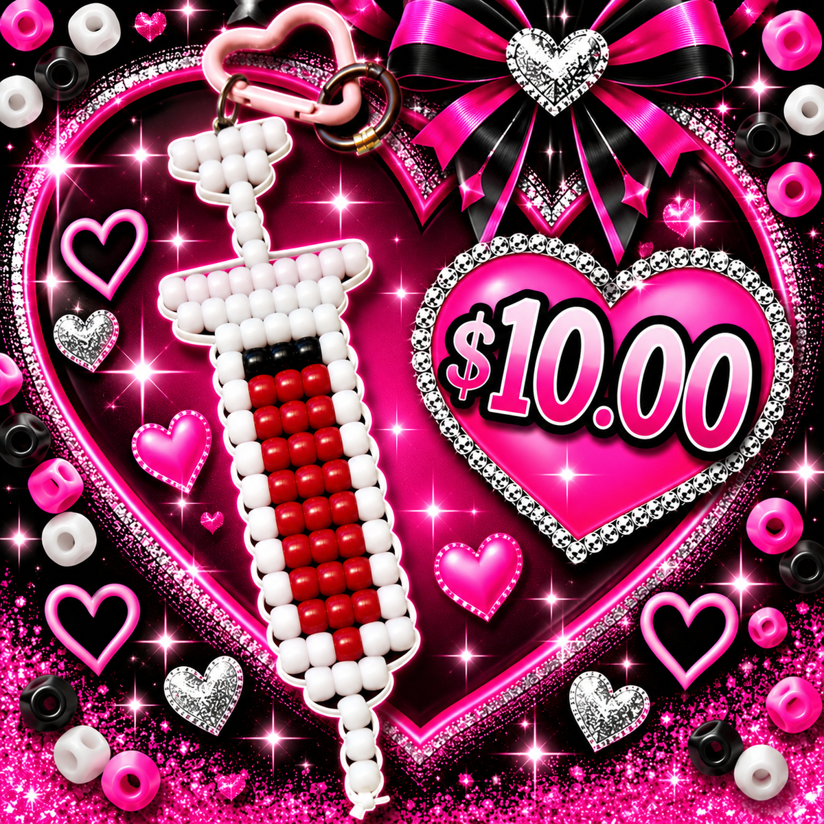 Handmade Nurse Pony Bead Keychains – Choose Your Style