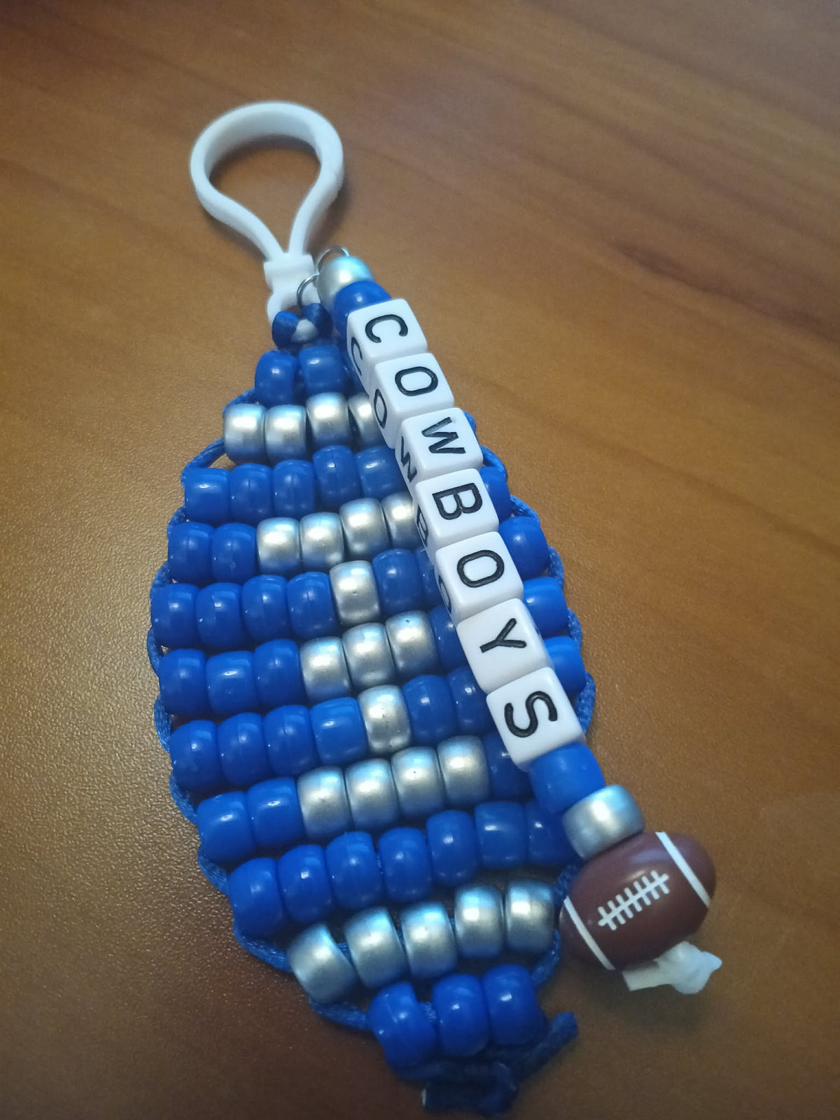 Handmade Sport Pony Bead Keychain – Custom Name or Team