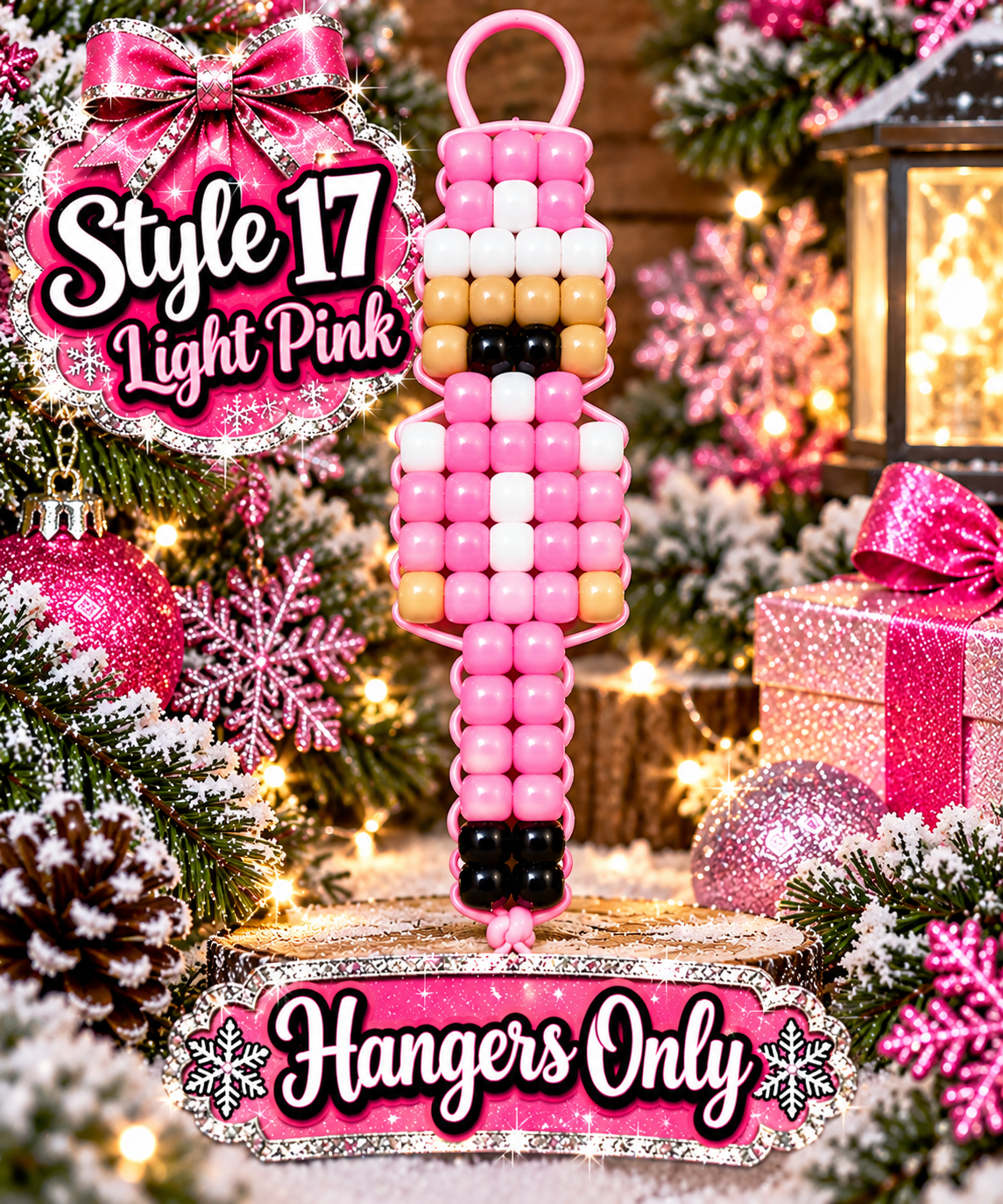 Handmade Christmas Pony Bead Keychains/ Hangers  – Pick Your Style