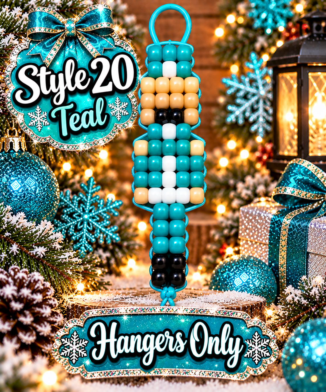 Handmade Christmas Pony Bead Keychains/ Hangers  – Pick Your Style