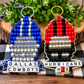 Football Helmet Pony Bead Keychain