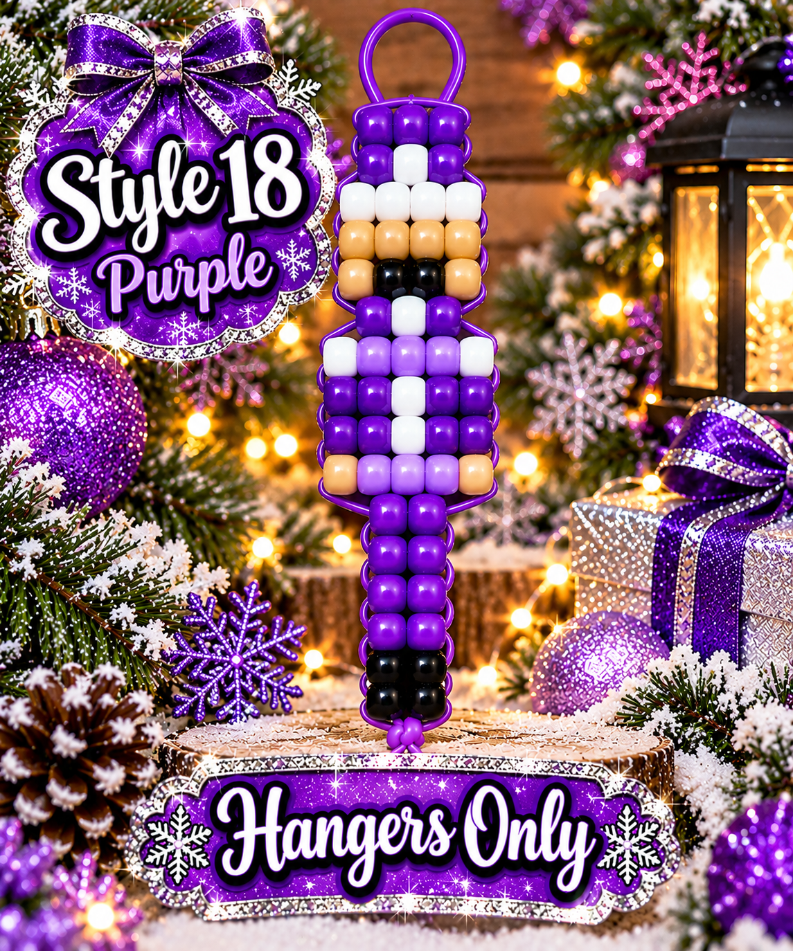 Handmade Christmas Pony Bead Keychains/ Hangers  – Pick Your Style