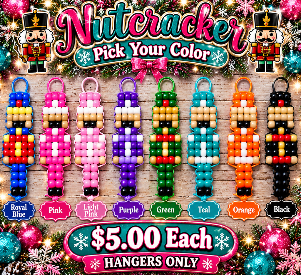 Handmade Christmas Pony Bead Keychains/ Hangers  – Pick Your Style