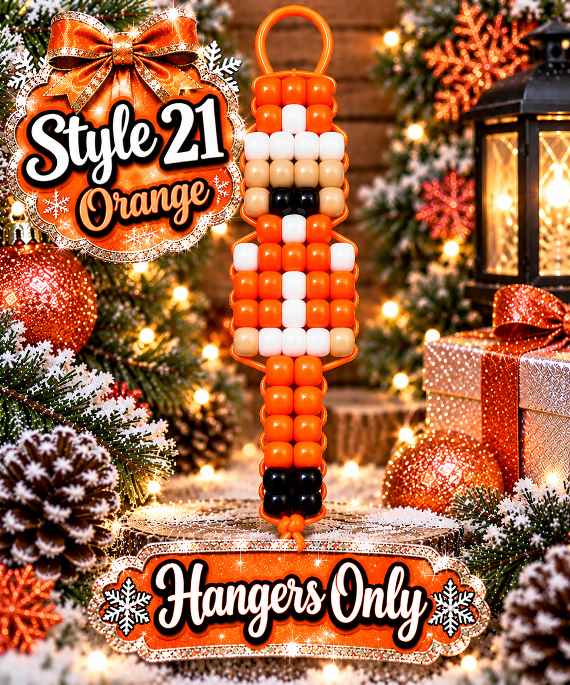 Handmade Christmas Pony Bead Keychains/ Hangers  – Pick Your Style