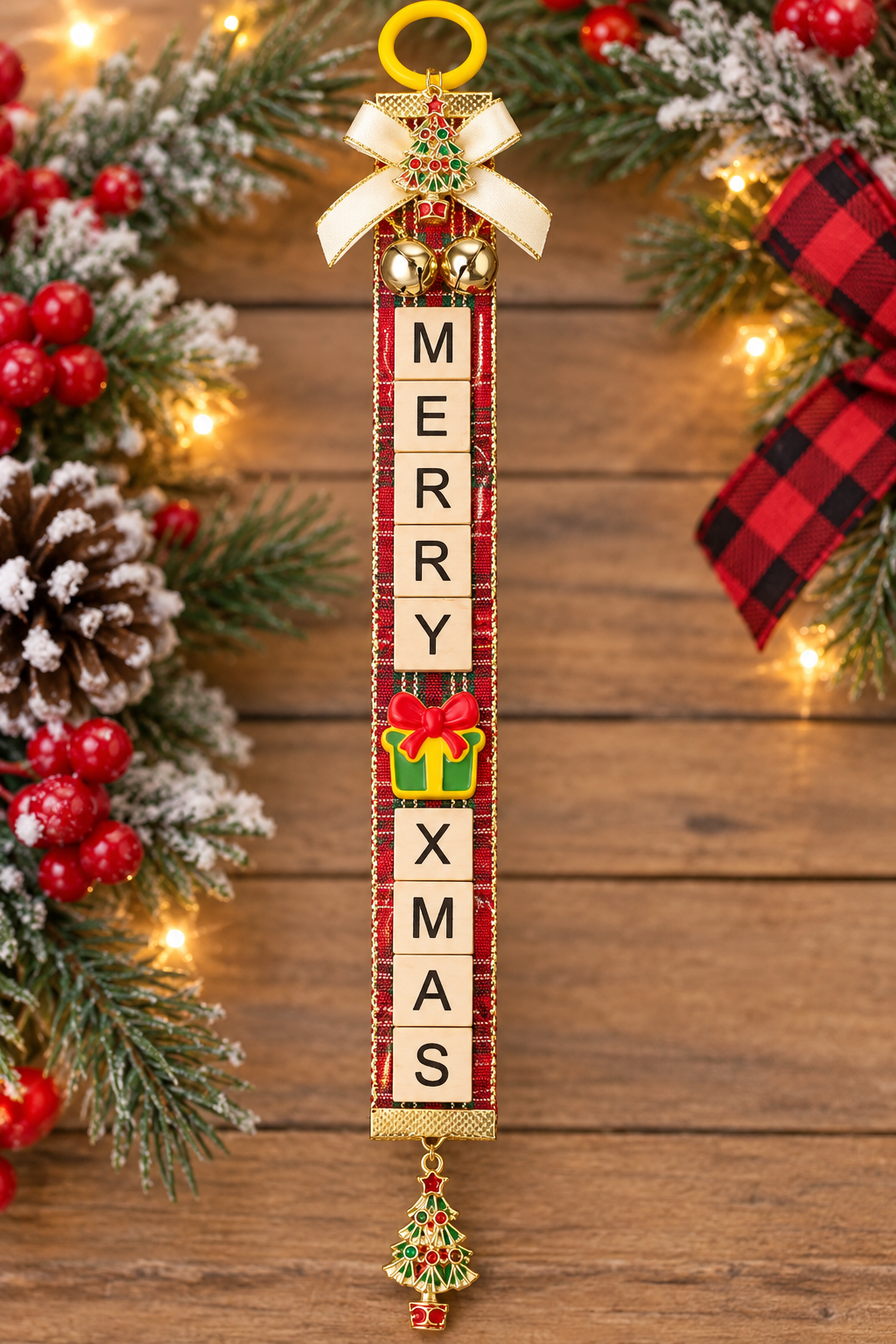 Bows, Bells & Names – Premade Christmas Hangers