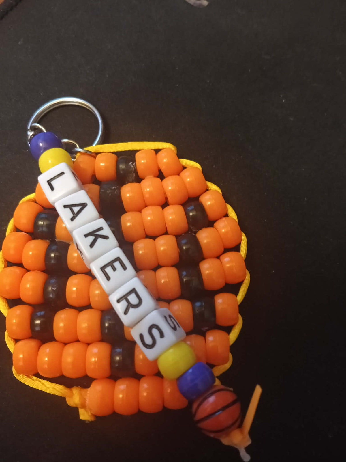 Handmade Sport Pony Bead Keychain – Custom Name or Team