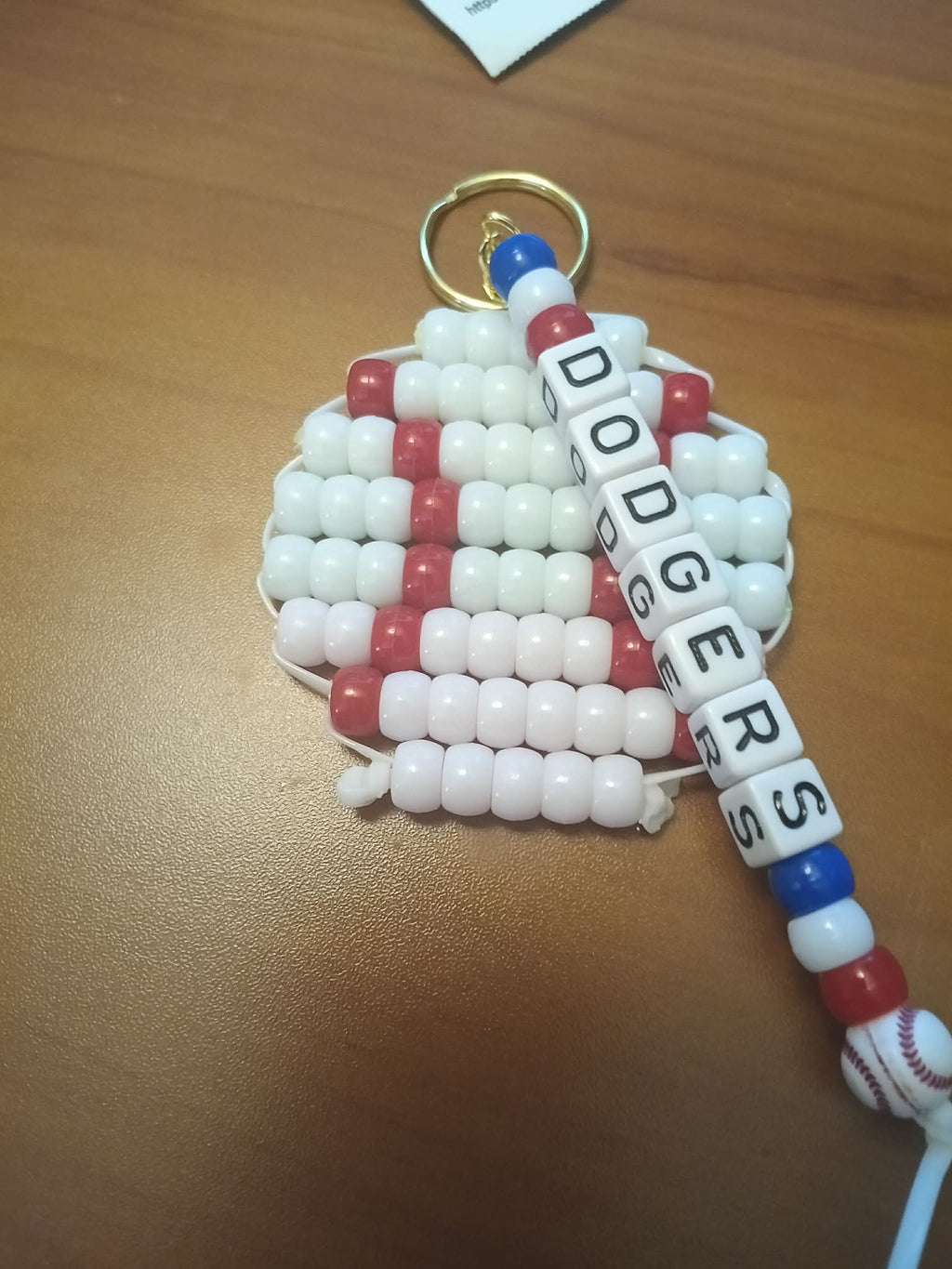 Handmade Sport Pony Bead Keychain – Custom Name or Team