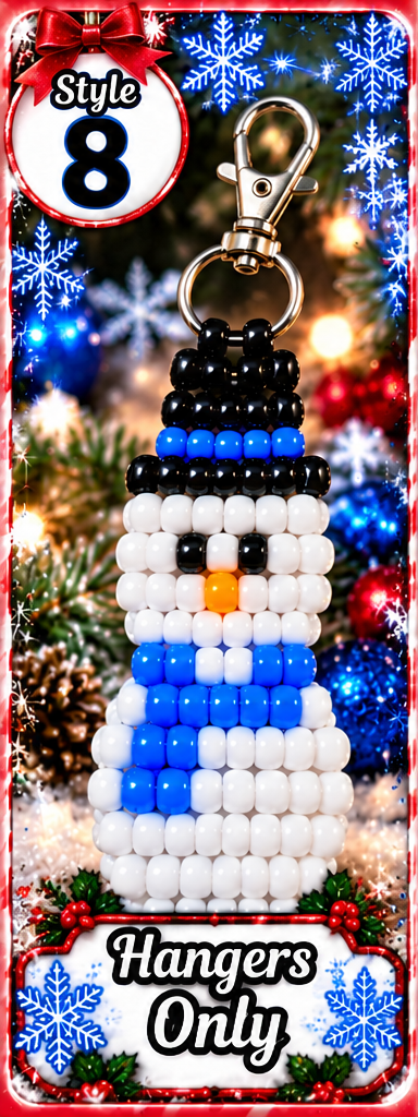 Handmade Christmas Pony Bead Keychains/ Hangers  – Pick Your Style