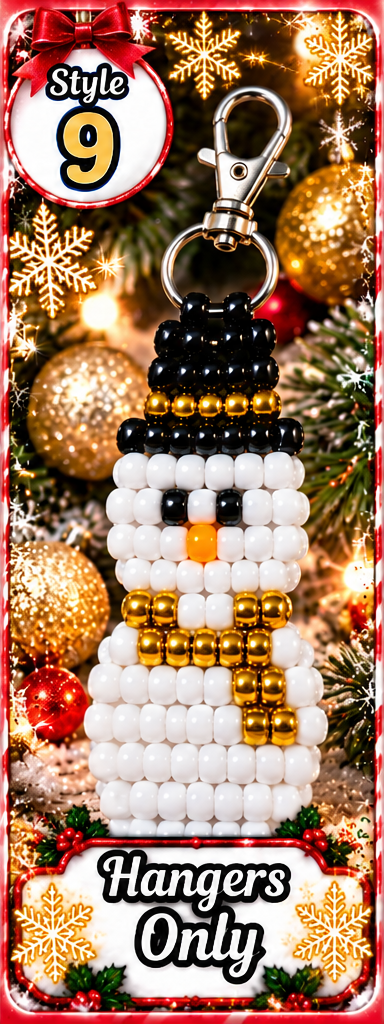 Handmade Christmas Pony Bead Keychains/ Hangers  – Pick Your Style
